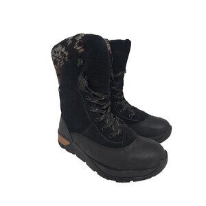 Muck Boots Women's Apres Lace V2 Leather Waterproof Boot Black Size 7.5M